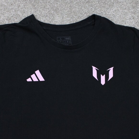Adidas Messi #10 Jersey Shirt Adult Large Black Regular Fit Inter Miami S/S - Picture 5 of 12